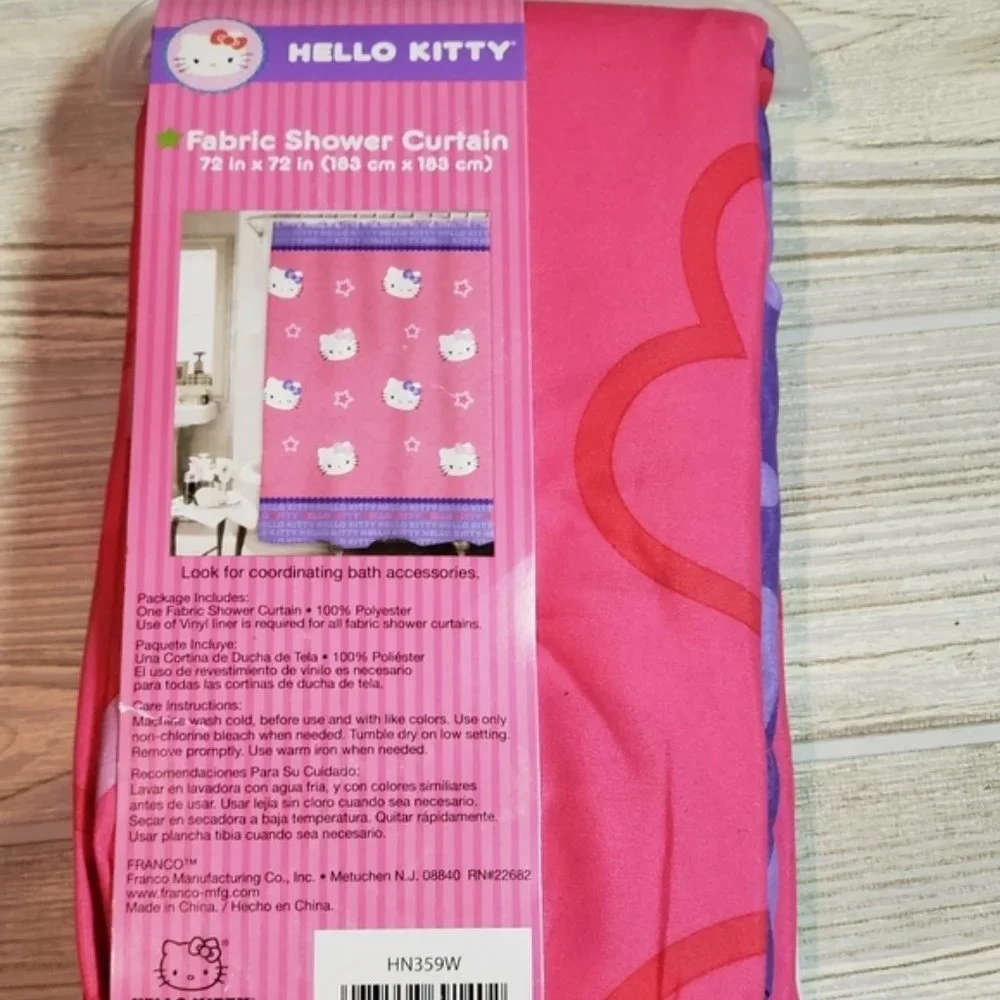 Sanrio Hello Kitty Shower Curtain Fabric Pink